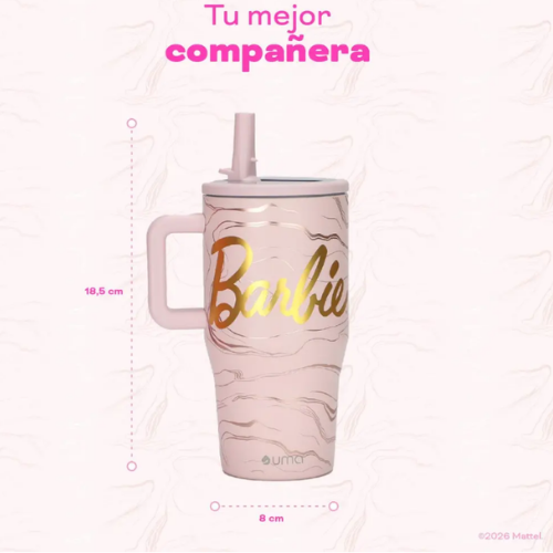 Vaso Térmico Tumbler Mug Barbie 590ml Acero Inox UMA