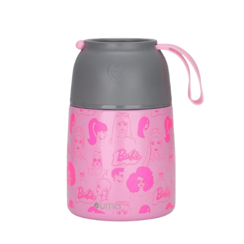 Termo Comida Barbie & Friends + Cuchara 450ml Acero Inox UMA