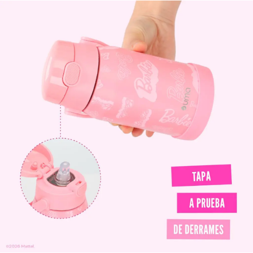 Botella Térmica Niñas Barbie 450ml Acero Inox UMA