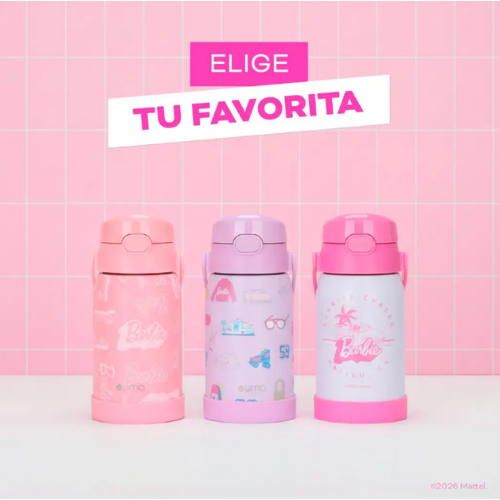 Botella Térmica Niñas Barbie 450ml Acero Inox UMA