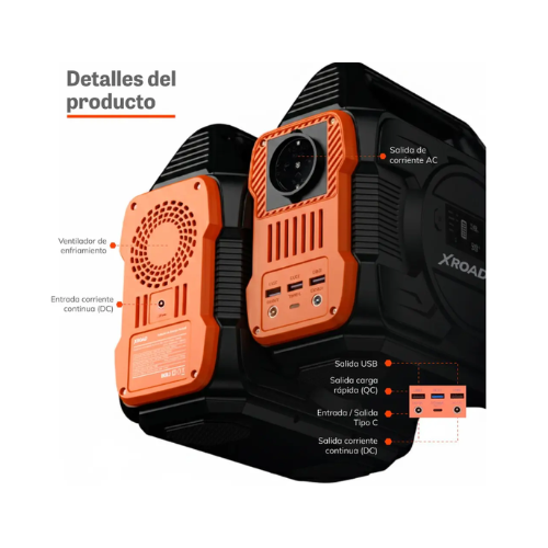 Generador Eléctrico Portatil 300/600W 248WH 80.000 mAh Xroad
