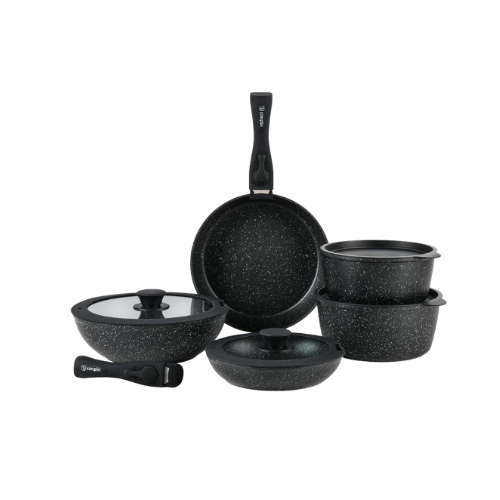 Batería de Cocina Antiadherente Oxford Granito 15pcs Simplit