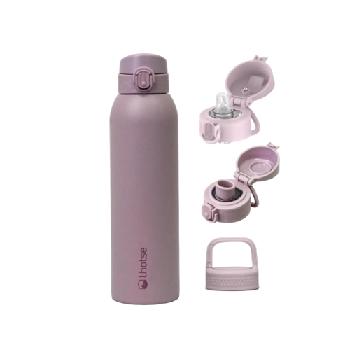 Botella Térmica Agua Acero Inox 3 Tapas HydroCore 1Lt Lhotse