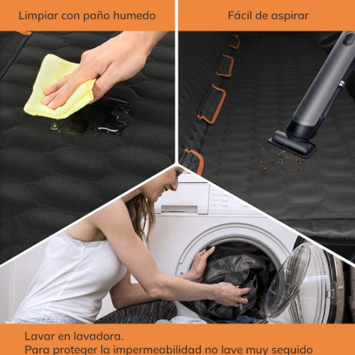 Funda Cubre Asiento de Auto Impermeable Mascotas Negra Xroad