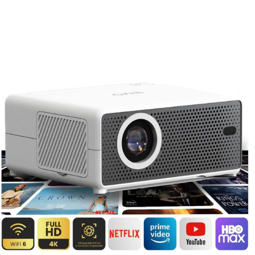 Proyector Portatil Smart Hexa 8000lm WiFi BT Android LEVO