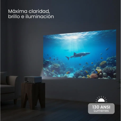 Proyector Portatil Smart Hexa 8000lm WiFi BT Android LEVO