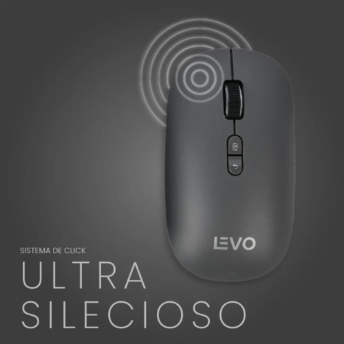 Mouse Inalámbrico Ultra Slim Silencioso Velar Grafito LEVO