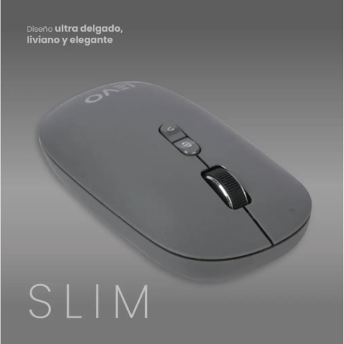 Mouse Inalámbrico Ultra Slim Silencioso Velar Grafito LEVO
