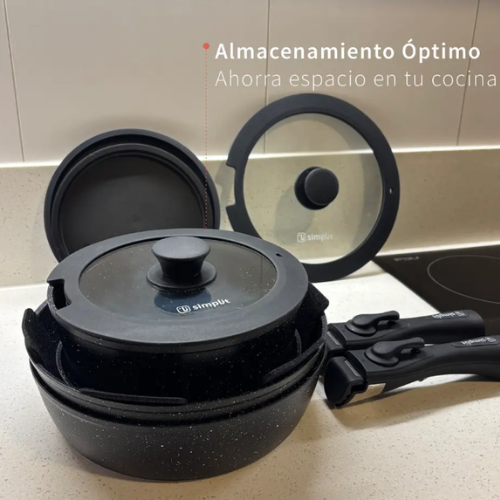 Batería de Cocina Antiadherente Oxford Granito 15pcs Simplit