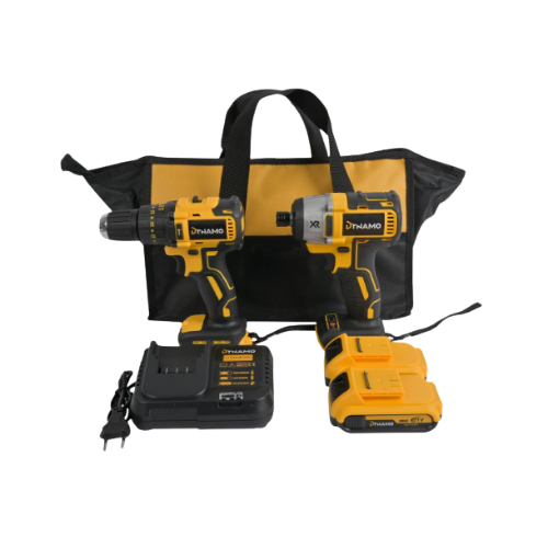 Pack Taladro Percutor  Atornillador de Impacto 21V Dynamo