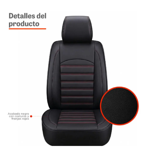 Fundas Cubreasientos Ecocuero Negro Universal XRoad