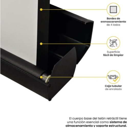 Telón Proyector 100'' Sistema de Elevación 200 x 150cm LEVO