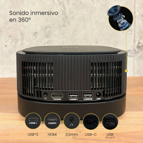 Proyector Portatil Inalámbrico Smart Lumix 9000lm BT Levo