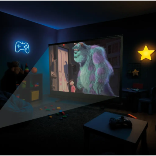 Telón Proyector 100'' Sistema de Elevación 200 x 150cm LEVO