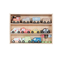 Set Autos de Juguete Tren Pista y Señaleticas Madera Bandú