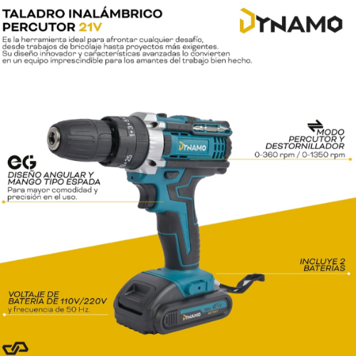 Taladro Inalámbrico Dynamo Rotomartillo Percutor
