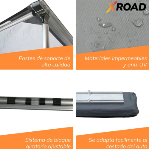 Toldo Camping Lateral Para Auto Techo Xroad