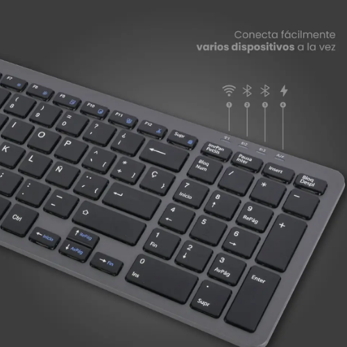 Teclado Inalámbrico Cygna Slim Grafito
