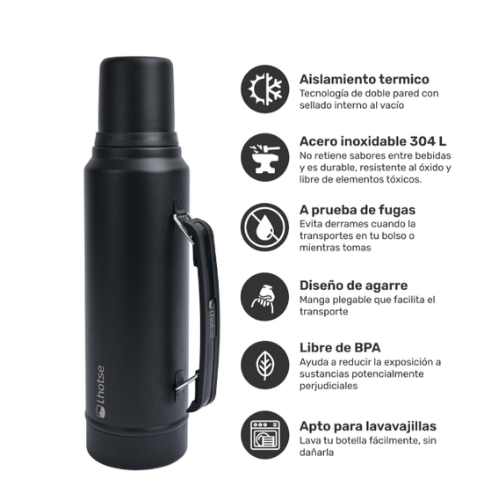 Termo Liquido Acero Inoxidable Classic 1,3 lts Lhotse