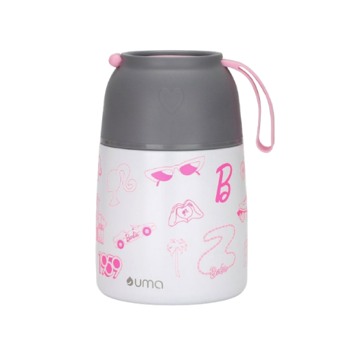 Termo Comida Barbie & Friends + Cuchara 450ml Acero Inox UMA