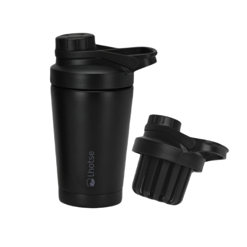 Shaker Vaso Proteina Acero Inoxidable NutriCore 500ml Lhotse